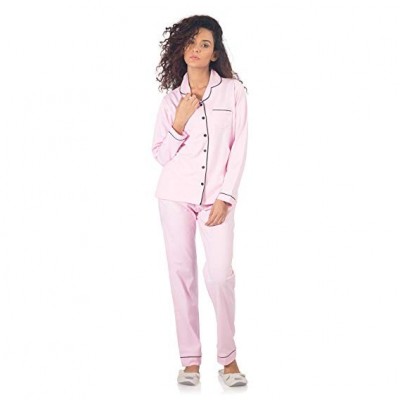 NITE FLITE Women's Cotton Nightdress Full Pyjama Set for Sleepwear