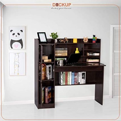 Deckup Versa Office Table and Study Desk (Dark Wenge, Matte Finish)