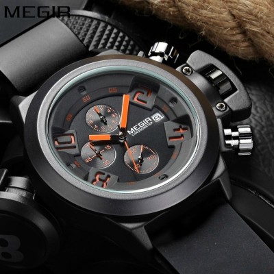 MEGIR Chronograph Watch For Men- Black