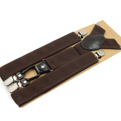 Maroon Printed Unisex Adjustable Clip-On Suspenders Elastic Y-Shape Braces