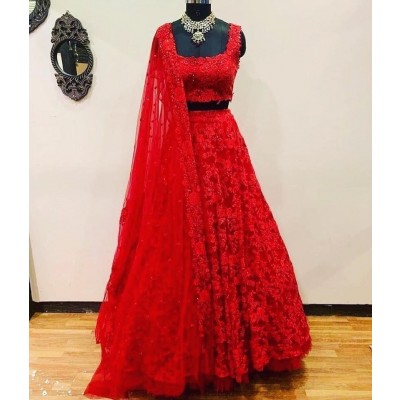 Modern Designer Soft Net Legenga Choli with Duppatta