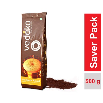 Amazon Brand - Vedaka Filter Coffee, Medium Roast, Coffee: 80%, Chicory: 20%, 500g