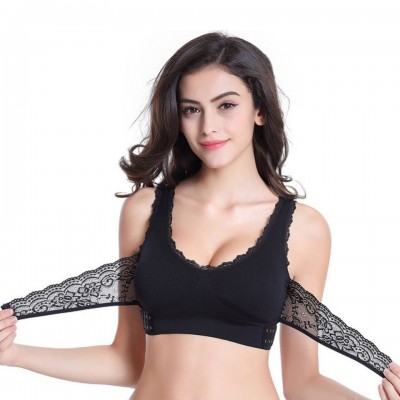 Seamless Front Buckle Bra With Push-up Effect Without Rims