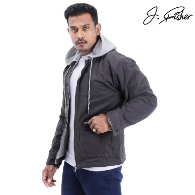 J.fisher Cotton Fleece Jacket For Men