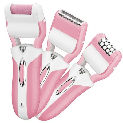 Multi-function 3 in 1 Rechargeable Electric Callus Remover Velvet Smooth+Lady Shaver Epilator+Hair Removal For Women