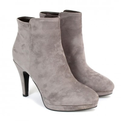 Grey High Heel Boots For Women